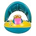 Wishliker Inflatable Baby Toddler Pool Float Swimming Ring with Sun Canopy for The Age 6-36 Months