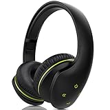 VanSaTa Wireless Headphones Over Ear Bluetooth Headphones Hi-Fi Stereo Wireless Headset Foldable with Mic, Soft Memory Earmuffs,Wired Mode for PC/Cell Phones/TV Black