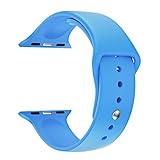 Apple Watch Replacement Band - Valuebuybuy Soft Silicone Replacement Sports Wristbands Straps for Apple Wrist Watch iWatch All Models Formal Colors S/M Size-42mm/Blue