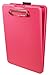 Saunders Pink SlimMate Plastic Storage Clipboard with Low Profile Clip - Portable Mobile Organizer for Home, Office, and Business Use (00835)