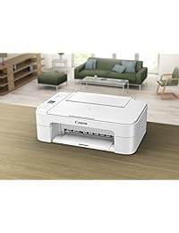 Canon TS3120 Impresora inalámbrica todo en uno, color blanco