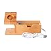 Compatible with Apple Watch Stand USB Charging Stand -Hunter-k Phone Stand with 3 USB Charging Port Bamboo Wood Charging Dock Station for Apple Watch SE/6 5/4/3/2/1 iPhone 12/11 Pro Max/X/XS/XR/Xs