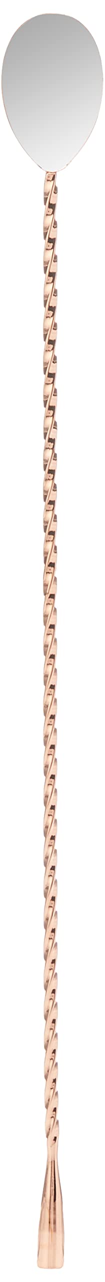 Genware BS-T35C Stainless Steel Copper Coated Teardrop Bar Spoon, 35 cm Length