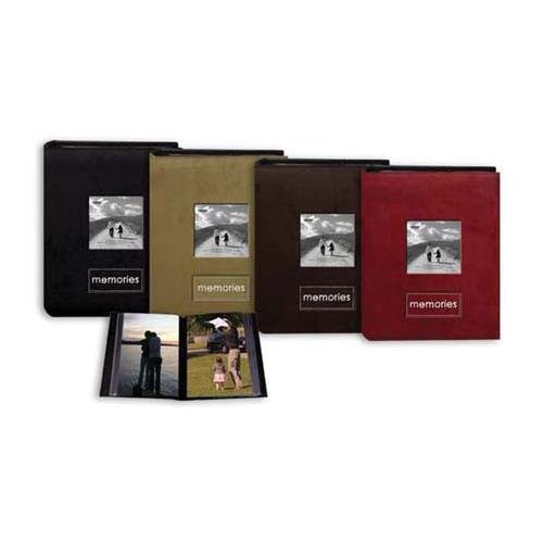 Pioneer Embroidered Patch Faux Suede Photo Album, with Front Cover Frame, Holds 100 4x6