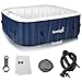Goplus 4-6 Person Portable Outdoor Spa, Inflatable Hot Tub, Jets Bubble Massage Relaxing Massage Pool with Digital Control Panel, Removable Filter, Heating Function (6-Person)