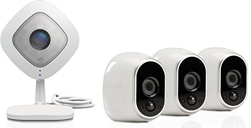 Arlo-by-NETGEAR-Security-Camera-Kit--3-Wire-Free-IndoorOutdoor-HD-Cameras-with-Skins-1-Arlo-Q-1080p-HD-Indoor-Camera-Night-Vision-VMK3200-100NAS