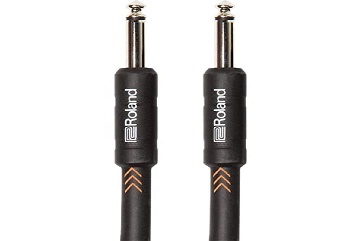 ROLAND Black Series Instrument Cable, Black, Length: 15 Ft./4.5 M, 210120099