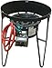 BBQMANN Bioexcel Outdoor Gas Burner - Heavy Duty Portable 30-55K BTU with High Pressure Regulator & Electric Strike 28 & 32 inch Tripod Stand for Stove