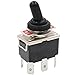Baomain Toggle Switch with Cap AC 250V 15A DPDT 3 Position ON/Off/ON 6 Pins C-523A CE Listed