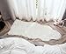 Ojia Deluxe Soft Faux Sheepskin Chair Cover Seat Pad Plain Shaggy Area Rugs for Bedroom Sofa Floor (2ft x 6ft, Ivory White)