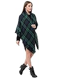 Winter Tartan Plaid Blanket Scarf for Women Large Square Scarf Shawl Wrap