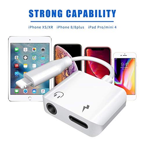 image for Ambrrhty Headphone Jack Adapter for iPhone X 3.5mm Headphone Jack Adap