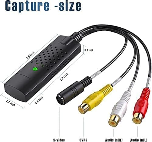 VHS to Digital Converter, RCA to USB Capture Card, USB Video