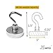 JSbro Strong Neodymium Heavy Duty Magnetic Silver Hooks set of 5 40 lbs. ea. Vertically multi-purpose