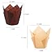 SUBANG 150 Pieces Tulip Cupcake Liner Baking Cups Muffin Tins Treat Cups for Weddings, Birthdays, Baby Showers,Brown and Natural
