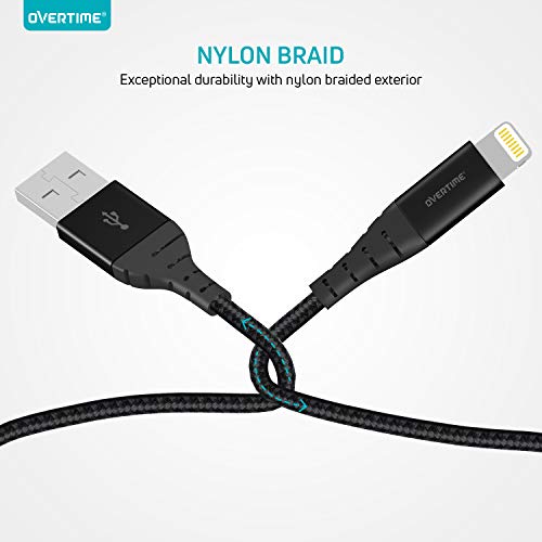 ایگرد | قیمت و خرید iPhone Charger 10ft, Apple MFi Certified Lightning  Cable, Braided Nylon High-Speed Cable for iPhone 11/11 Pro/11 Pro  Max/X/XS/XR/XS Max/8/7/6/5S/SE, AirPods/Pro, iPad Mini/Air and More - Black