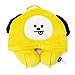 BT21 Official Merchandise by Line Friends - CHIMMY Character Hooded Travel Neck Pillow, Yellow