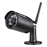 DBPOWER 2MP Bullet HD Wireless Camera Outdoor, 8G Built-in TF Card Security IP Camera Outdoor with Night Vision Motion Detection Wifi IP Camera Support IOS Android Watching Video Recording Via Phone