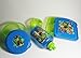 Paw Patrol Blue and Green Sandwich Container, Water bottle and Snack Container Lunch Box 3 Peice Set