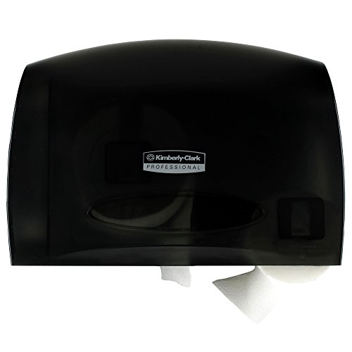 Scott Essential Jumbo Roll (JRT) Coreless Toilet Paper Dispenser (09602), Smoke, Black