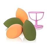 HIEIE Makeup Sponge with Dry Holder Beauty Sponge Blender Flawless Foundation for Liquid Cream and Powder (4Pcs)