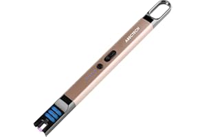 ARECTECH Lighter Electric Lighter Candle Lighter Rechargeable USB Lighter Long Gill Lighter for Candle Cooking Camping BBQs Fireworks Champagne Gold