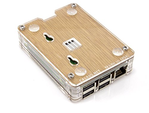 Zebra Oak Veneer Wood Case with Fan Top Raspberry Pi 3, Pi 2 and B+ ~ C4Labs