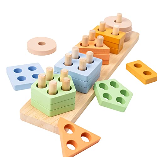 Symdiro Montessori Toys for 18+ Months Old Boys GirlsWooden Sorting