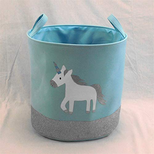 Autumn Water 443340cm 2018 New Unicorn Storage Basket Toys Fabric Rainbow Printed Pink Clothes Basket Child Folding Laundry Basket