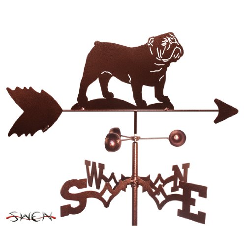 Hand Made ENGLISH BULLDOG Dog FLAT POST Mount Weathervane ~NEW~