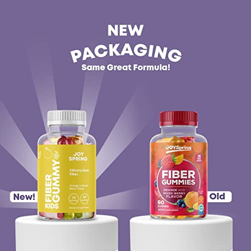 Chewable Fiber Gummies for Kids Orange and Berry Flavored Fiber