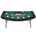 Giantex Folding Play Poker Table w/Cup Holder, for Texas Casino Leisure Game Room, Foldable Blackjack Table (7 Player (Poker Table)) primary