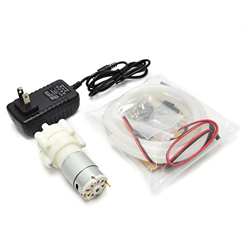 Gikfun R385 Mini Water Pump Fish Tank Motor with 12V 1A US Plug and 1m
