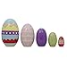 BestPysanky Set of 5 Ukrainian Style Easter Eggs Wooden Nesting Dolls 5 Inches