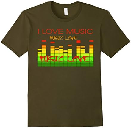 Men's Led equalizer sound activated luminescent Shirt TEE SHIRTS XL Olive