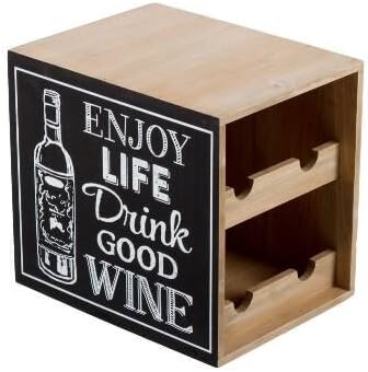 DCASA Caja Madera Botellero Enjoy Life: Amazon.es: Hogar