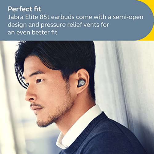 Jabra Elite 85t True Wireless Bluetooth Earbuds, Grey Advanced Noise