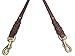 Soft Touch Collars - Leather Braided Coupler Dog Leash for Two Dogs, Brown - Walk 2 Dogs with only 1 Lead - 18 Inches Long x 3/4 inch Wide
