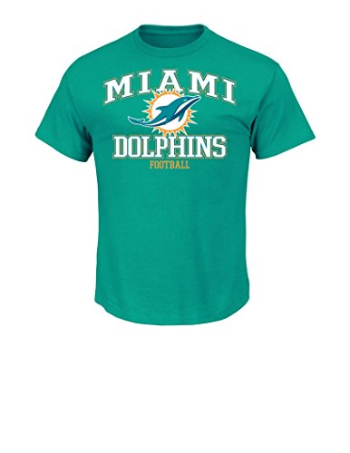 NFL Miami Dolphins Men's Greatness Short Sleeve Basic Tee, Medium, New Aqua