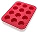Small Silicone Mini Muffin Pans - Pack Of 2 Non-Stick Bakeware for Muffins, Cakes and Cupcakes - 12 Cups Silicone Mold / Baking Tray - Heat Resistant Tins up to 450°F - Red -By Kitch N’ Wares
