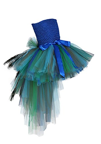 Tutu Dreams Fancy Peacock Feather Girl Pageant Tutu Dress