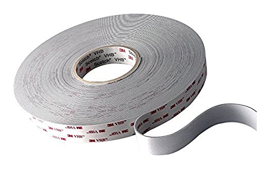 3M VHB Cinta Adhesiva, 4959 F, 19 mm x 16,5 m, 3 mm, 4 unidades, Blanco