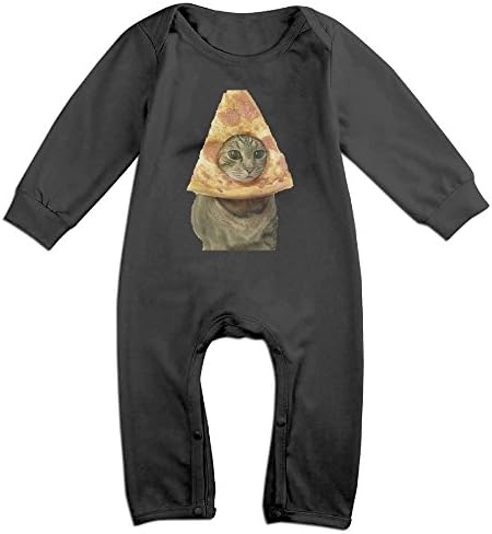 Long Sleeve BodysuitsCat With Pizza Clothing Organic Cotton Cotton 100% Novelty