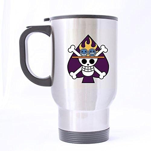 Japan Anime Cartoon One Piece Pirate Skull Pattern Custom Travel Mug 14 OZ Office Home Cup