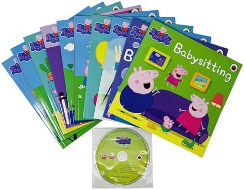 Peppa Pig Yellow Bag 10 Books Collection Set including CD (The