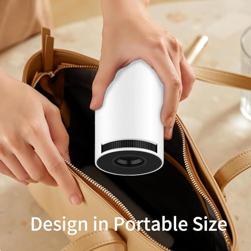LQWELL HY300 PRO Mini Beamer, 4K 1080P Unterstützung, mit Android 11, WiFi 6, Bluetooth 5.0, unterstützt Airplay & Miracast, tragbarer Heim- und Outdoor-Projektor, für Android/iPhone/PC/Mac/Switch