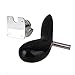 Yibuy Black Color Silver Plating Stem Base Bassoon Hand Saddle Rest Holder with 4 Original Screws