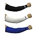 3pairs Cycling Sun Protective Uv Cover Arm Sleeves Athletic Sport Cooling Football Hikhing Golf Fishing Driving Jogging (White, Black, Blue)