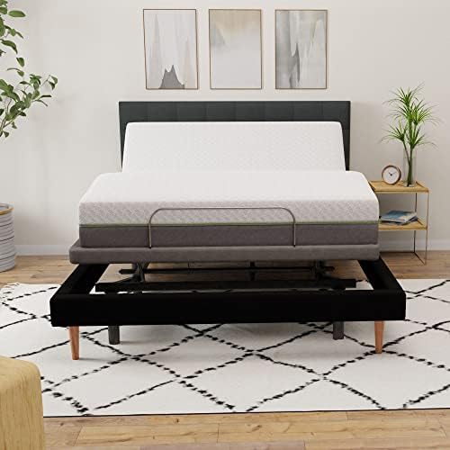 e3 King Size Adjustable Bed Frame and 12 Inch Copper Infused Cool