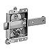 Indus Hardware - Garage Door L-Handle Lock with Inside Slide Lock Latch Mechanism Set with Hardware Bag